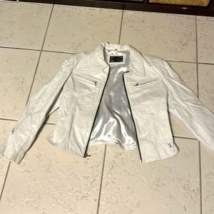White leather jacket